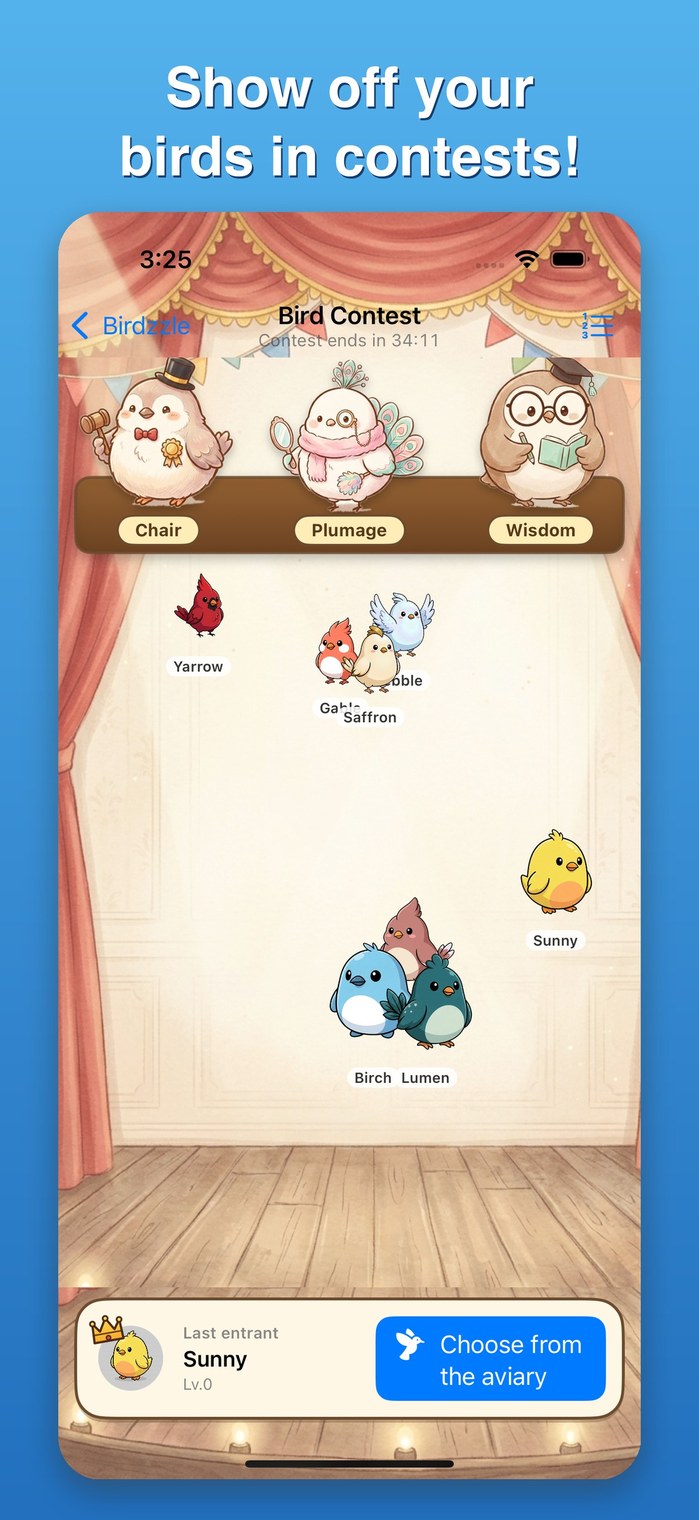A new Bird Contest every hour