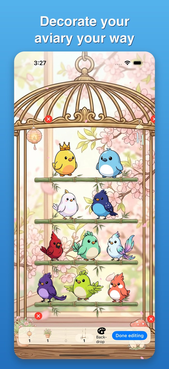 Decorate your aviary and bond with your birds