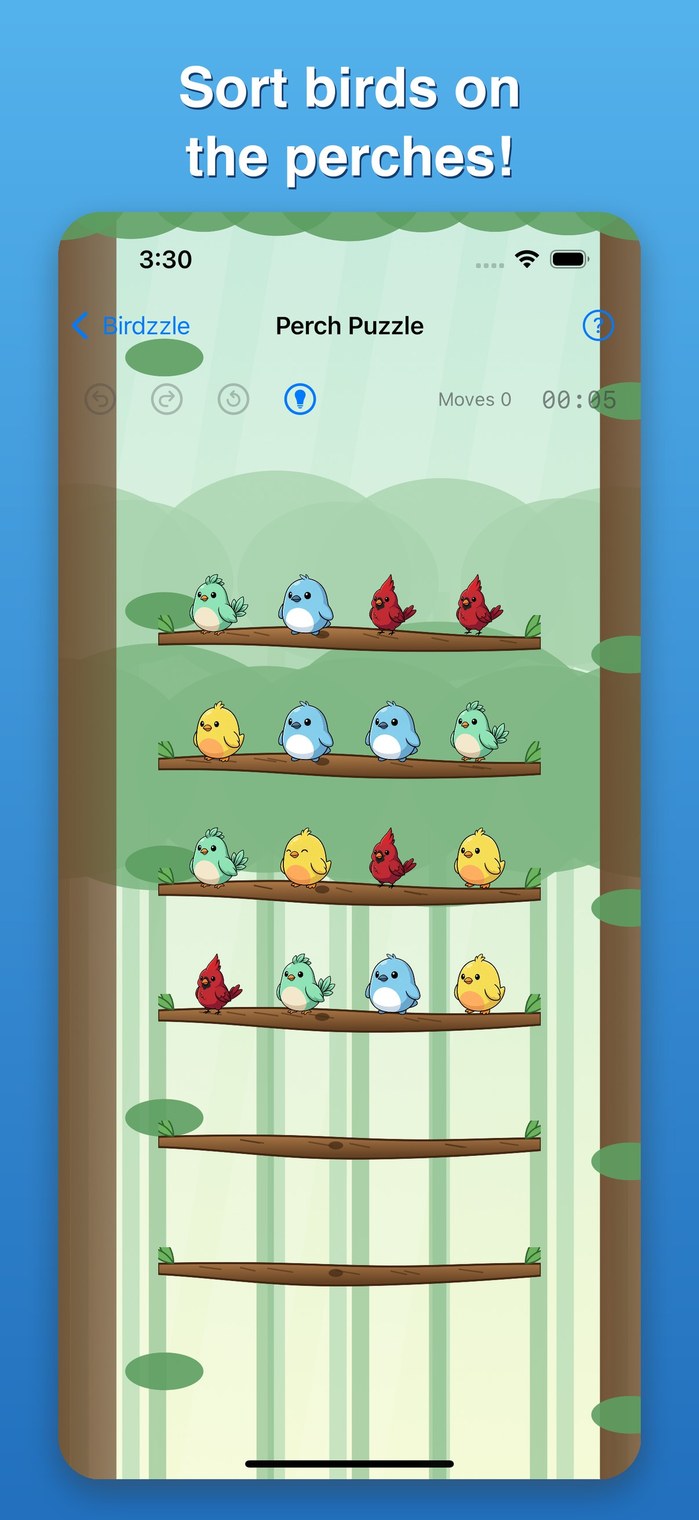 Perch Puzzle: sort the birds
